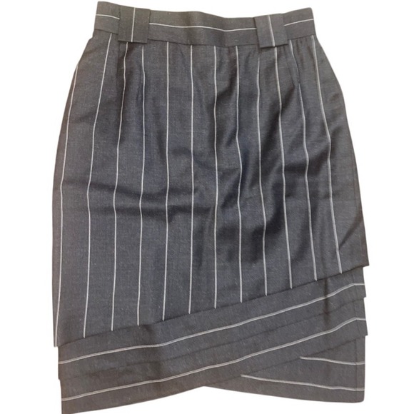Escada Margareta Ley vintage,made‎ in Germany vertical striped wool skirt  sz 36 - Picture 1 of 5